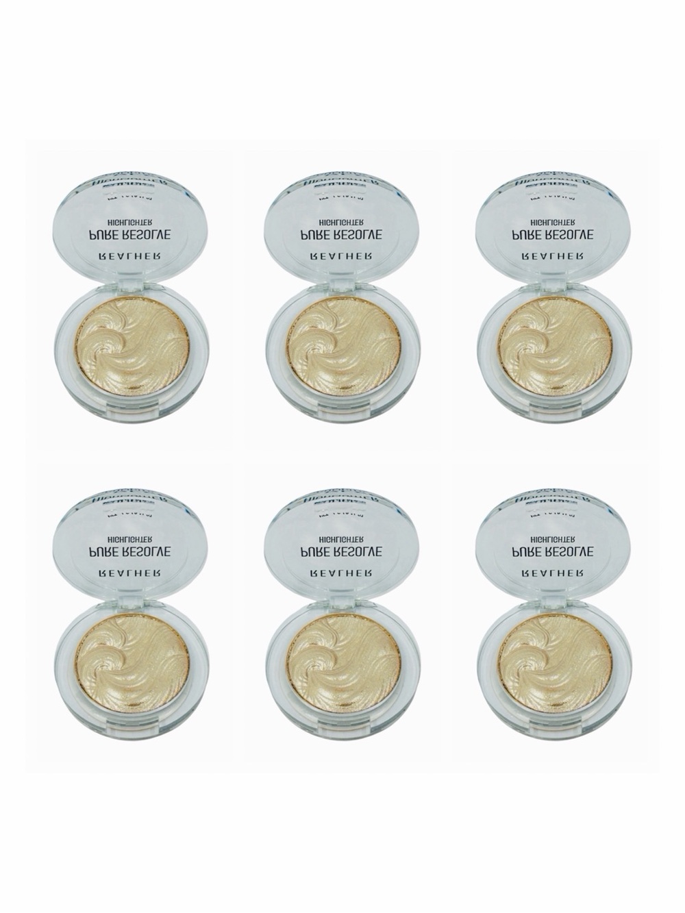 RealHer Pure Resolve Highlighter - 4g / 0.14 oz - Champagne - 6 Count